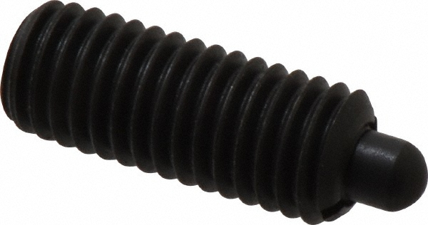 Threaded Spring Plunger: 1/2-13, 1-1/4" Thread Length, 0.248" Dia, 1/4" Projection