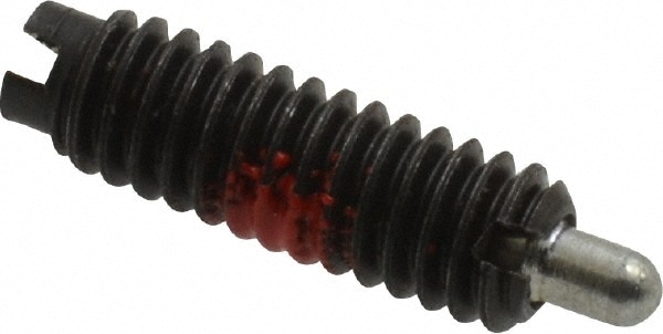 Threaded Spring Plunger: #8-32, 1/2" Thread Length, 0.07" Dia, 3/32" Projection
