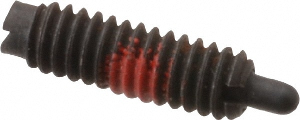 Threaded Spring Plunger: #8-32, 1/2" Thread Length, 0.07" Dia, 3/32" Projection