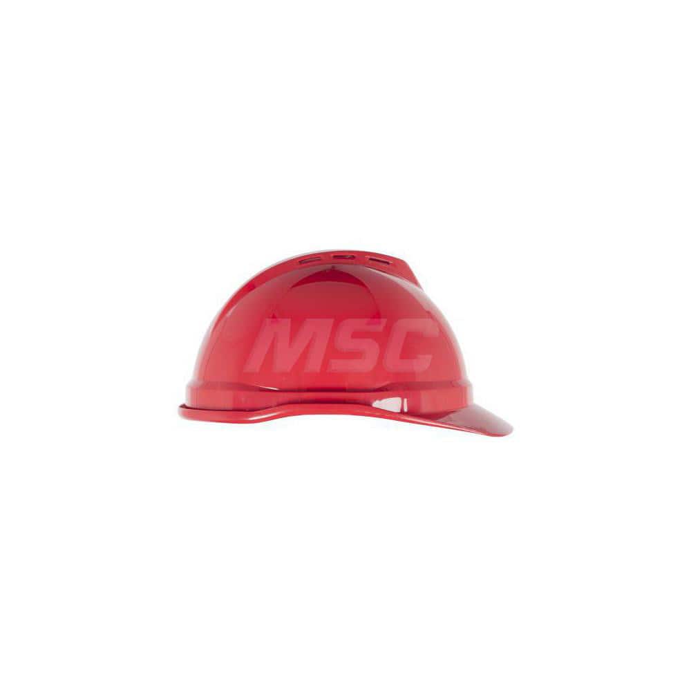 MSA 10034031 Hard Hat: Impact Resistant, Vented, Type 1, Class C, 6-Point Suspension 