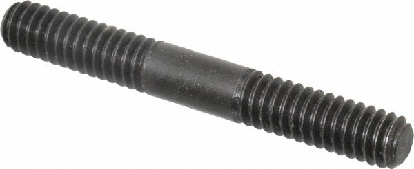 Equal Double Threaded Stud: 1/4-20 Thread, 2" OAL