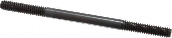 Equal Double Threaded Stud: 1/4-20 Thread, 4" OAL