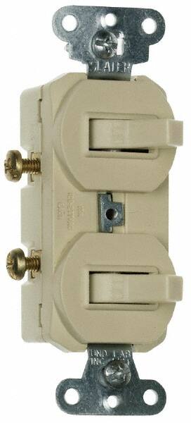 1 Pole, 120/277 VAC, 15 Amp, Flush Mounted, Self Grounding, Tamper Resistant Duplex Switch