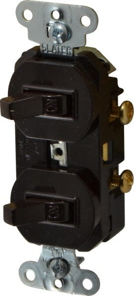 Pass & Seymour 670 1 Pole, 120/277 VAC, 20 Amp, Flush Mounted, Ungrounded, Tamper Resistant Duplex Switch 