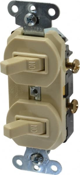 Pass & Seymour 670I 1 Pole, 120/277 VAC, 20 Amp, Flush Mounted, Ungrounded, Tamper Resistant Duplex Switch 