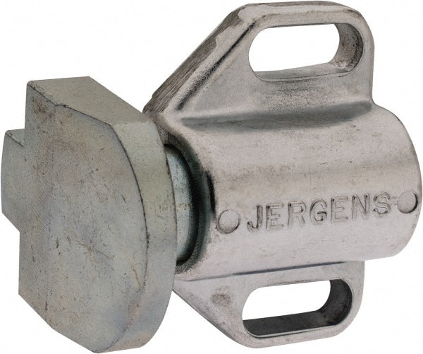 Jergens 36106 2" Body Width x 1-3/8" Body Len, 1/4" Stroke Len, 1-1/2" Btw Mt Hole Ctrs, Tang Square Spring Locating Stop 