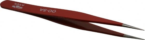 Color-Coded Precision Tweezer: OO-SA, Stainless Steel, 4-3/4" OAL