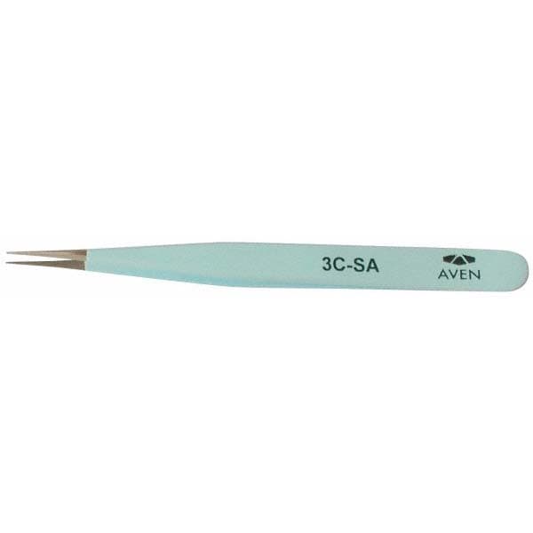 Color-Coded Precision Tweezer: 3C-SA, Stainless Steel, 4-1/4" OAL