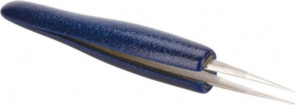 Ergonomic Cushion Grip Tweezer: 3C-SA, Anti-Magnetic Stainless Steel, Straight Tip, 4-1/4" OAL