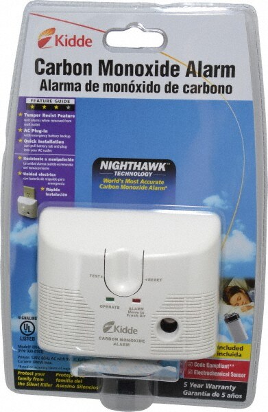 Smoke & Carbon Monoxide (CO) Alarms; Alarm Type: Smoke ; Power Source: Plug-In ; Sensor Type: Electrochemical ; Mount Type: Wall ; Interconnectable: Non-Interconnectable ; Decibel Rating (dB): 85.00