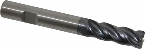 Kennametal 4071922 Corner Radius End Mill: 1/2" Dia, 1-1/2" LOC, 0.06" Radius, 4 Flutes, Solid Carbide Image