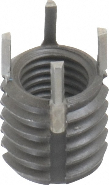Thread Locking Insert: 5/16-24 Internal Thread, 7/16-14 External Thread, UNF, 0.43" OAL, Thin Wall Keylocking