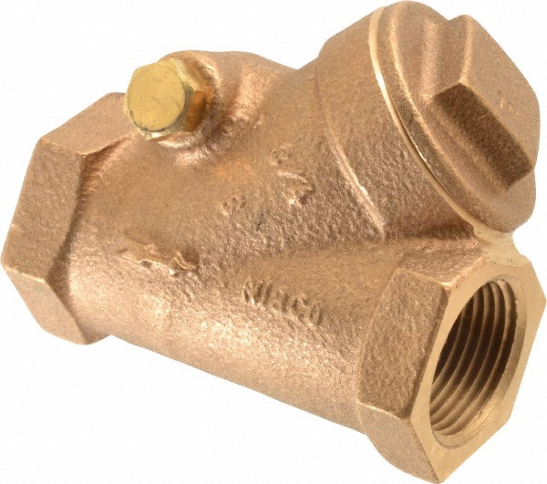 Check Valve: 3/4" Pipe - Y-Pattern, FNPT x FNPT, 300 WOG