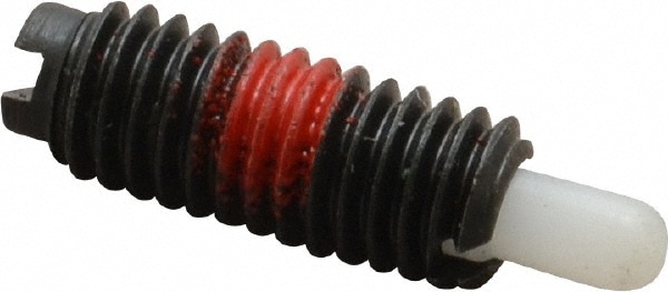 Threaded Spring Plunger: M6 x 1, 16 mm Thread Length, 3.02 mm Dia, 4 mm Projection