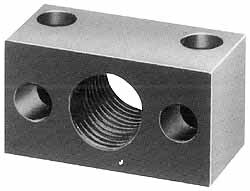 1/2-20 Thread, 1/4" Mounting Hole, Low Carbon Steel Clamp Mounting Block