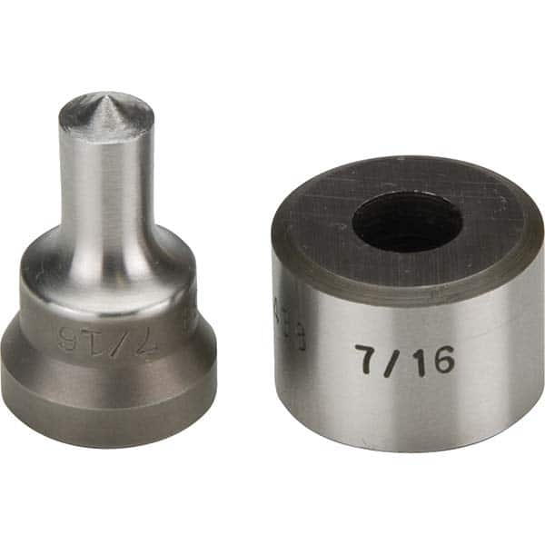 Enerpac SPD438 Hydraulic Punch Press Dies & Punches; Type: Round Punch ; Diameter (mm): 11.10 ; Diameter (Inch): 3/8 ; Diameter (Decimal Inch): 0.4400 