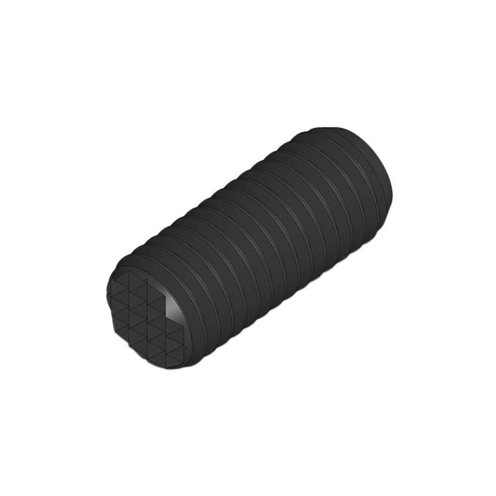 Serrated Tooth, 5/8-11, 1/4" Internal Hex, 1-1/2" Thread Length, Black Oxide Finish, Fully Threaded, Adjustable Positioning Gripper