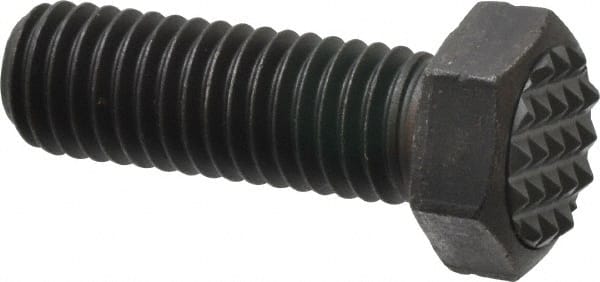 Fairlane CTH-0515 Serrated Tooth, 1/2-13, 1-1/2" Shank Length, 1-1/2" Thread Length, Black Oxide Finish, Hex Head, Adjustable Positioning Gripper 