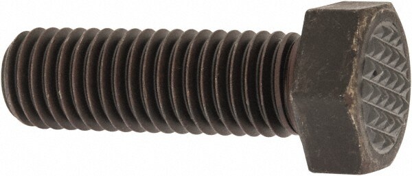 Serrated Tooth, 5/8-11, 2" Shank Length, 1-1/2" Thread Length, Black Oxide Finish, Hex Head, Adjustable Positioning Gripper