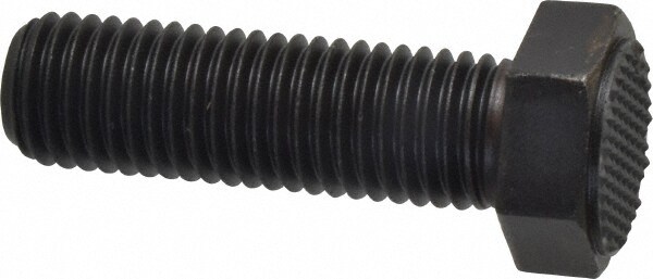 Serrated Tooth, 3/4-10, 2-1/2" Shank Length, 1-3/4" Thread Length, Black Oxide Finish, Hex Head, Adjustable Positioning Gripper