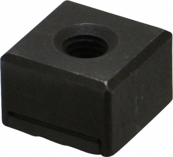 1/2" Square, 10-32 Thread, 3/8" High, Fine Tooth Grade, Diamond Serration, Carbide-Tipped, Square Positioning Gripper