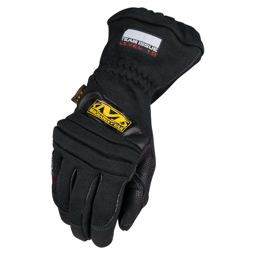 Mechanix Wear CXG-L10-010 Gloves: Size L, Tricot-Lined, Leather Image