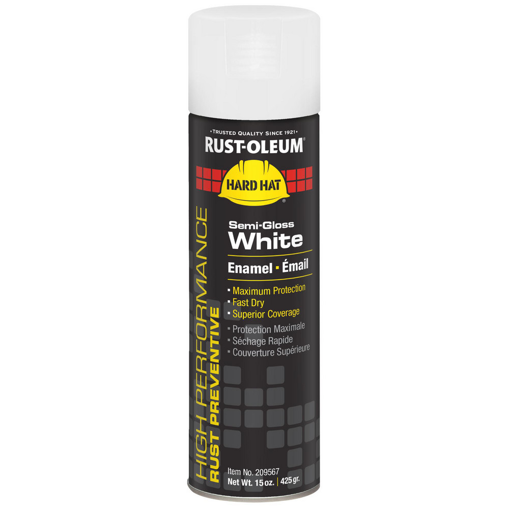 Photos - Wheelbarrow / Trolley Rust-Oleum High Performance V2100 Enamel Spray Paint, White, Semi-Gloss, 15 oz - Outdoor, Use on Equipment, General Plant Ma 