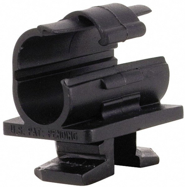 Cushion Clamp: 3/4" Tube, Polyamide, Black, Blue & Silver