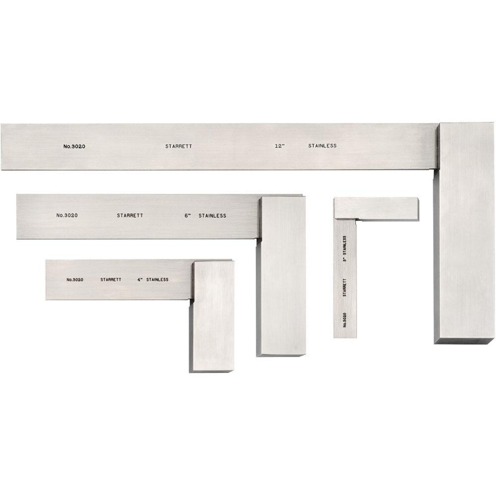 4 Piece, 1-31/32, 2-31/32, 3-29/32, 6-7/8 Inch Base Length, 2-31/32, 3-31/32, 5-29/32, 12-1/32 Inch Blade Length, Square Set