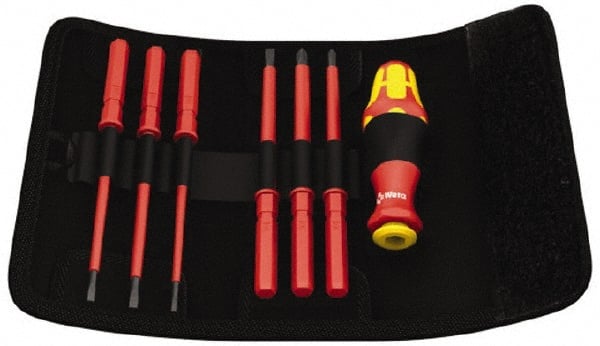 Electricians VDE Insulated Precision Screwdriver Pozi Phillips and Slotted 6pc 