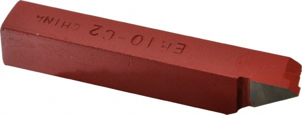 Single-Point Tool Bit: ER-10, 5/8" Shank Height, 5/8" Shank Width, C2 Solid Carbide Tip, Right Hand