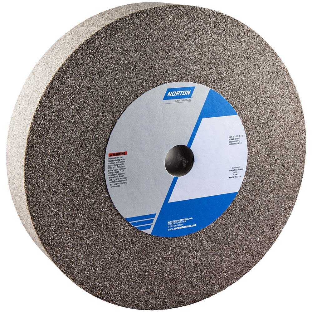 Norton Bench & Pedestal Grinding Wheel 21/2" Thick, 11/2" Hole Dia