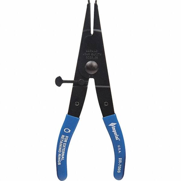 Retaining Ring Pliers; Tool Type: External Ring Pliers; Type: External; Tip Angle: 0 0; Tip Type: Fixed; Handle Material: Steel w/Cushion Grip; Features: Retaining Ring - External; Minimum Ring Size (Decimal Inch): 0.9380; Tool Style: Snap-Ring Pliers; Ma