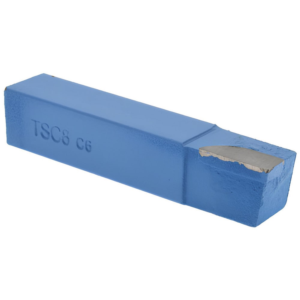 Single-Point Tool Bit: TSC-8, 1/2" Shank Height, 1/2" Shank Width, C6 Solid Carbide Tip, Neutral