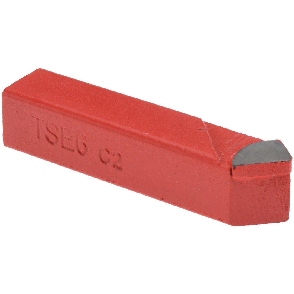 Single-Point Tool Bit: TSE-6, 3/8" Shank Height, 3/8" Shank Width, C2 Solid Carbide Tip, Neutral