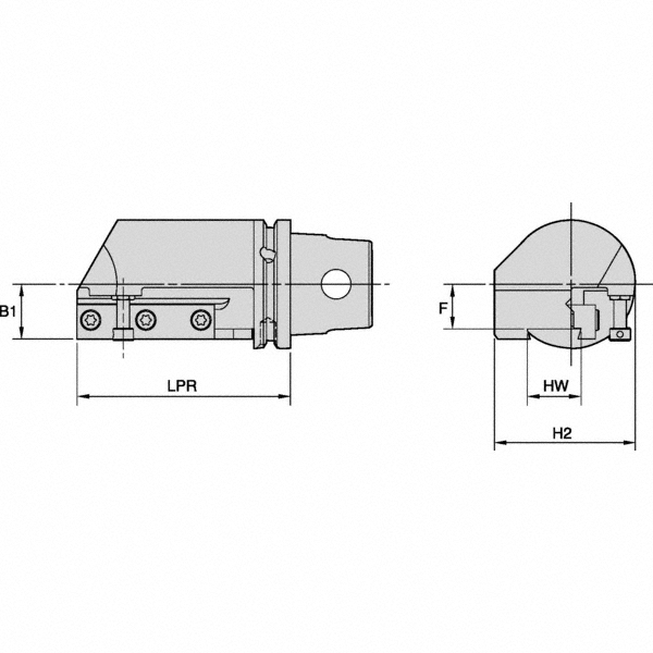 Kennametal Tool Block Style KM63XMZ, 32mm Blade Height, 163.75mm OAL