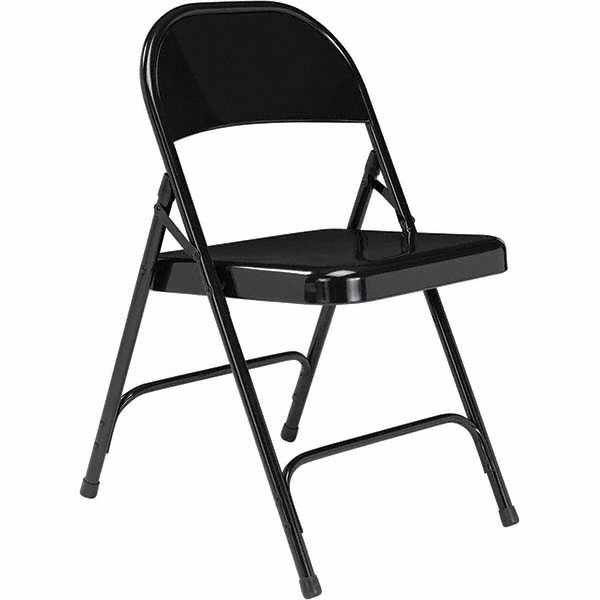 National Public Seating Pack of (4) 18-1/4" Wide x 18-1/2" Deep x 29-1/4" High, Steel Standard Folding Chairs - Black | Part #510