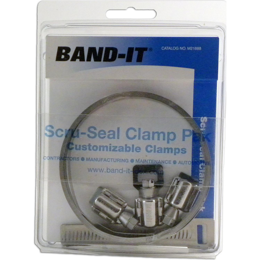 BandIt Band Clamp ScruBand Clamps, 3/8" Wide, 0.0200" Thick, 200/