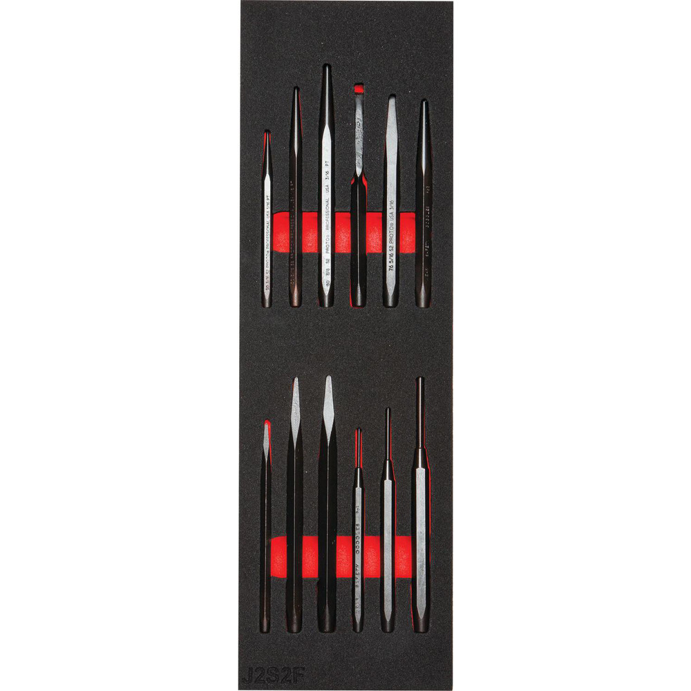 Laser 3230 Set 5 Pezzi Di Punzoni E Scalpelli - In Acciaio Cromo Vanadio, Lunghezze 118-150mm, Per Officina - 2
