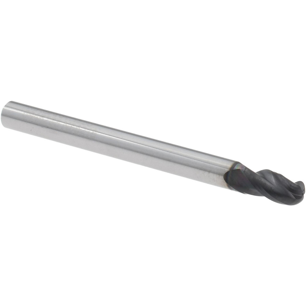Niagara Cutter 17003780 Ball End Mill: 0.125" Dia, 0.25" LOC, 3 Flute, Solid Carbide Image