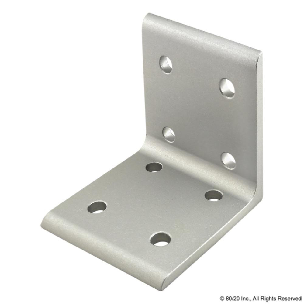 8020, 4113, 10 Series Aluminum 4 Hole Wide Inside Corner Bracket 90