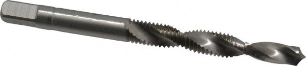 Made in USA G918787-S Combination Drill Tap: #10-32, H3, 2B, 2 Flutes, High Speed Steel Image