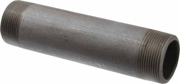 Black Pipe Nipple: 1-1/2" Dia x 7" Long, Schedule 80