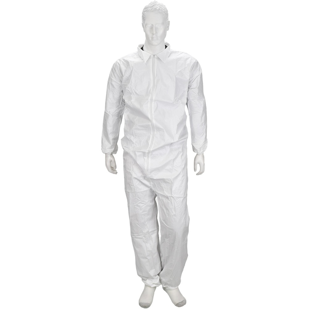 Coverall: White, Non-Disposable, 4XL, 50G, Pack