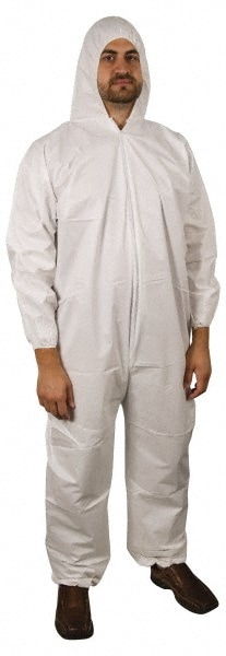 PRO-SAFE CSE-874-MSC Non-Disposable Rain & Chemical-Resistant Coverall: White, Film Laminate Image