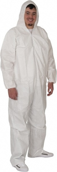 PRO-SAFE CSE-870-MSC Non-Disposable Rain & Chemical-Resistant Coverall: White, Film Laminate Image