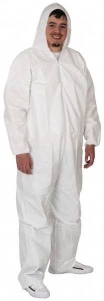 PRO-SAFE CSE-871-MSC Non-Disposable Rain & Chemical-Resistant Coverall: White, Film Laminate Image