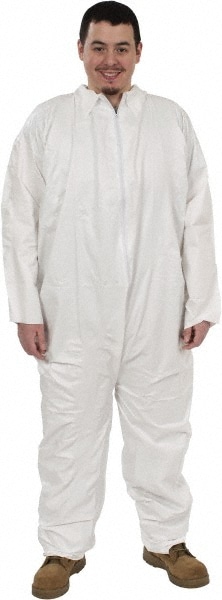 PRO-SAFE CSE-862-MSC Non-Disposable Rain & Chemical-Resistant Coverall: White, Film Laminate Image