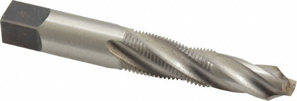 Combination Drill Tap: 1/8-27, 4 Flutes, High Speed Steel