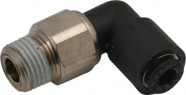 Legris 3159 04 11 Push-To-Connect Tube to Male & Tube to Male NPT Tube Fitting: Oscillating Male Elbow, 1/8" Thread, 5/32" OD Image